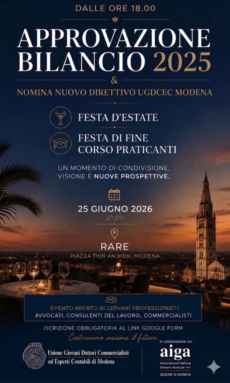 APPROVAZIONE DEL BILANCIO 2025 e Nomina nuovo direttivo