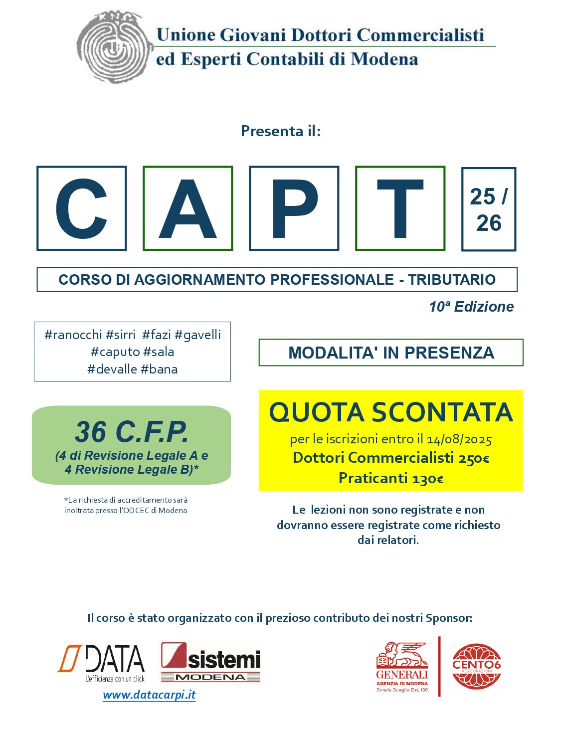 CAPT 10A EDIZIONE 2025-26 - NON SOCIO