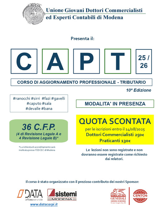 CAPT 10A EDIZIONE 2025-26 - NON SOCIO